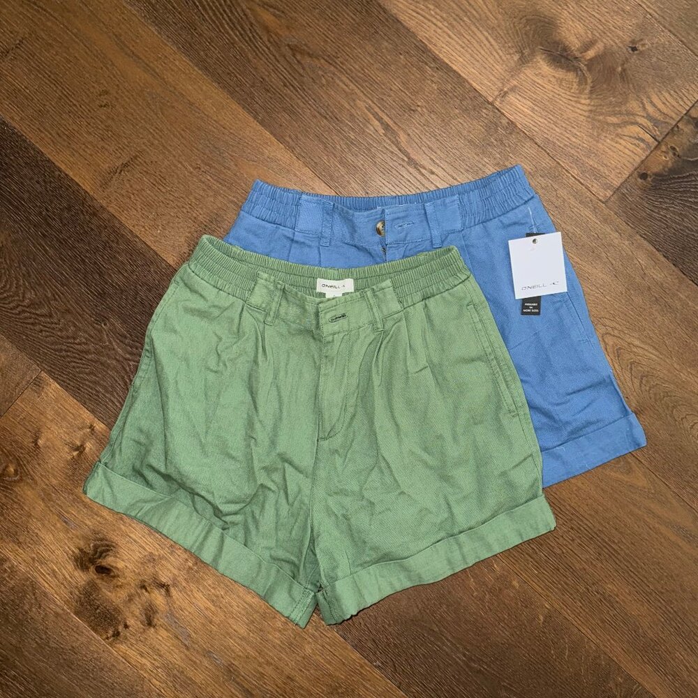 O’Neill Women's Benton High Waist Cotton Twill Shorts Bundle